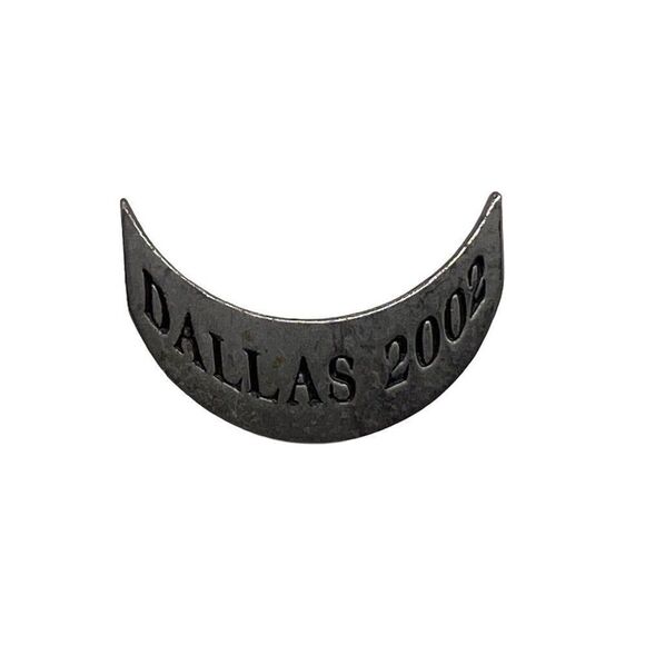 VTG 2002 Dallas Texas Pin Badge Half Moon Crescent Hat Vest Jacket Cap Lapel - Picture 1 of 4